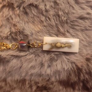 Gold and White Pendant Necklace Made Out Of Epoxy By Me 😊